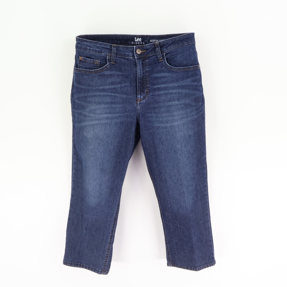 Riders‎ by Lee Capri Jeans Mid Rise Womens WAIST: 31 Inches Blue Denim Stretch